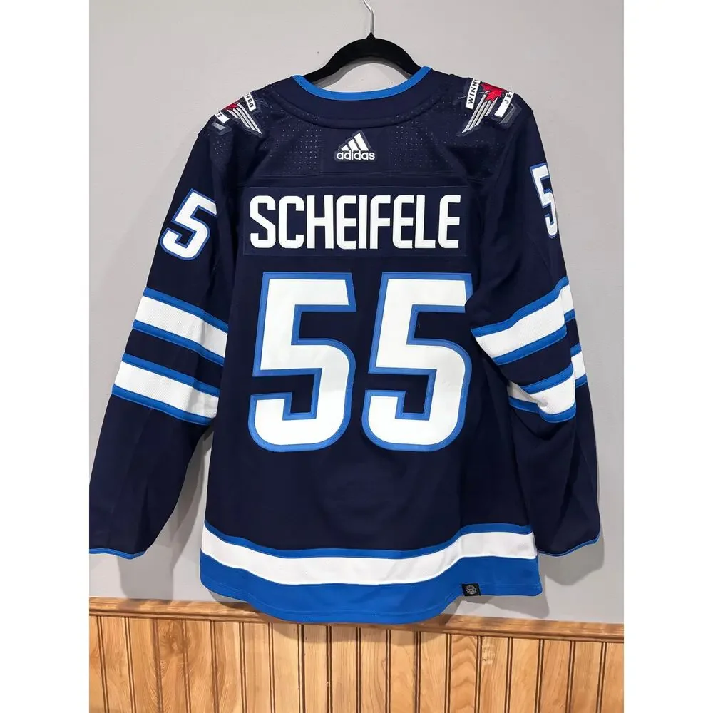 Winnipeg Jets Scheifele Navy and White NHL Jersey #55